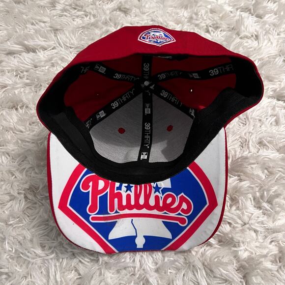 Genuine Merchandise Red New Era Philadelphia Phillies Hat Size Medium-Large - Picture 5 of 7